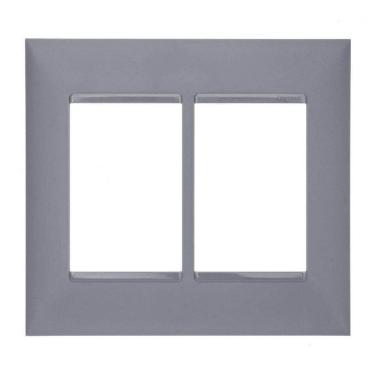 Imagem de Placa 4X4 3+3 Postos Pial Plus+ Legrand Cinza 618516Cz