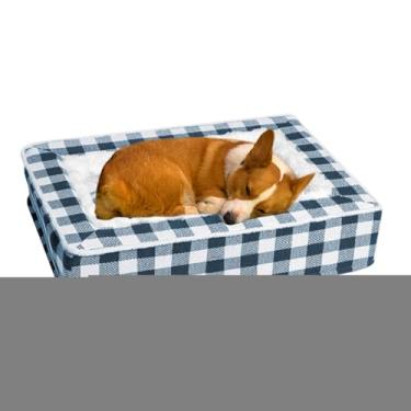 Imagem de Cama lavável para cães – Mobiliário macio para ninho de dormir calmante para animais de estimação – Cama para cães pequenos com fundo antiderrapante – para sala de estar, interior do canil