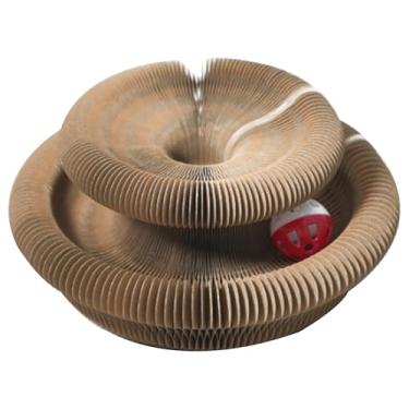Imagem de Arranhador para gatos | Almofada interativa com bola | Órgão mágico moderno para gatos, para relaxar em casa, brincar, família, casa, gatinhos, tapete de chão