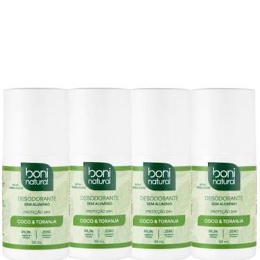 Imagem de KIT 04 BONI NATURAL DESODORANTE COCO E TORANJA VEGANO SEM ALUMINIO 55ML/GENERICO