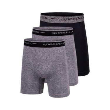 Imagem de Kit com 3 Cuecas Boxer Speedo 4278 Colorido, Cinza, M