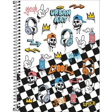 Imagem de Caderno Espiral 10 Matérias Universitário Capa Dura 160 Folhas Pautada