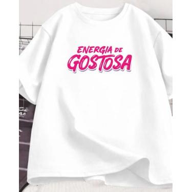 Imagem de Camiseta Algodao Unissex Ivete Energia de Gostosa - Kyros, Branco, GG