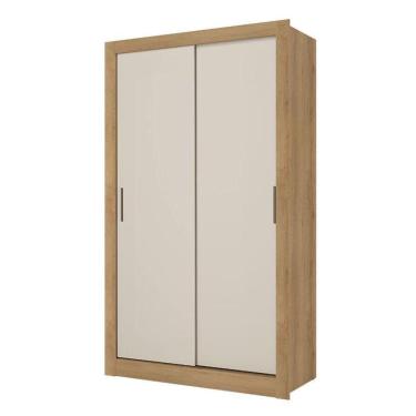 Imagem de Guarda Roupa Solteiro City 2 Portas Flex Capuccino Off White Menta - Thb