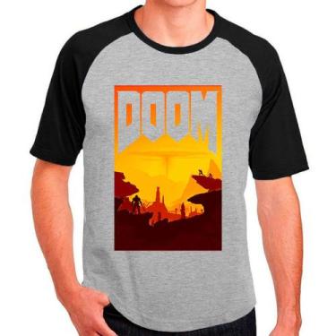 Imagem de Camiseta doom jogos games camisa masculina lançamento 01 - DESIGN CAMI