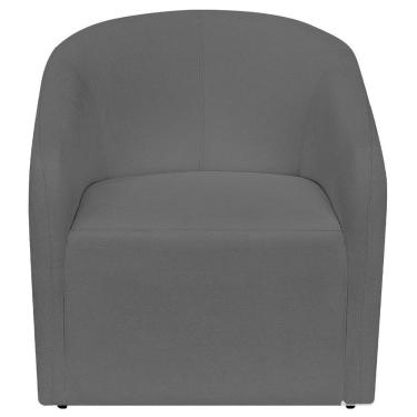 Imagem de Poltrona Luxo Decorativa Luiza Max Suede Cinza Escuro