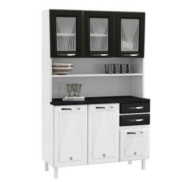 Imagem de Kit Cozinha Star 3 Portas De Vidro Com 2 Gavetas Telasul