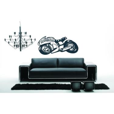 Imagem de Adesivo De Parede Decorativos De Moto Para Sala