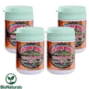 Imagem de Kit 4 Castanha Indiana Concentrado Original 30 Caps Suplemento Nutrici