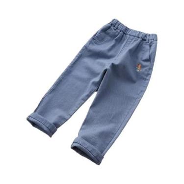 Imagem de Calças Jeans Infantis Masculinas De Verão Com Bordado De Desenho Anima