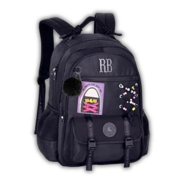 Imagem de Mochila De Costas Rebecca Bonbon Preta Escola Viagem Passeio Cor:Preto
