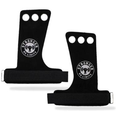 Imagem de Hand Grip Vênus Em Couro 3 Furos Be Stronger, M, Preto