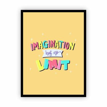 Imagem de Quadro Moldura Vertical Imagination Has No Limit 30X40Cm