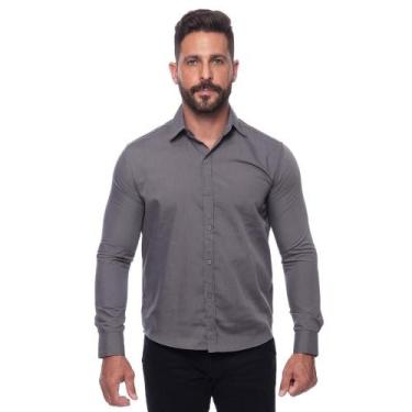 Imagem de Camisa Social Masculina Slim Manga Longa Lisa Não Amassa - Teodoro, Ci