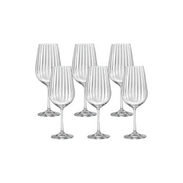 Imagem de Taça Para Água 550 ml Cristal Transparente Textura Linear Linha Dream Haus Concept