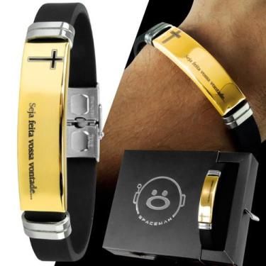 Imagem de Pulseira Oração Proteção Versículo Jesus Feminino Casual - Orizom, Dou