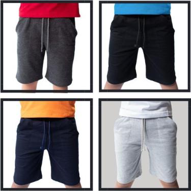 Imagem de Bermuda Infantil Menino Básica Kit com 4 Masculino - MULEKE MULEKA, 4-