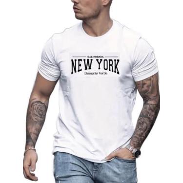 Imagem de Camiseta New york - Diamante Verde Modas, GG, BRANCA