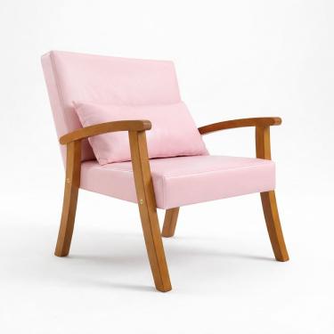 Imagem de Kit 2 Poltronas Jade Tecido Corino Para Sala De Estar Moderna Decorativa