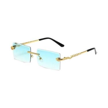 Imagem de Óculos De Sol Femininos Modernos Sem Aro Com Lentes Gradientes, Óculos