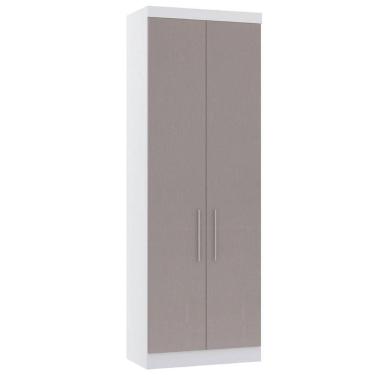 Imagem de Guarda Roupa Modulado 79cm 2 Portas Alpes Luciane Móveis Branco Pf-cinammon Pf