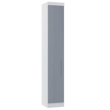 Imagem de Guarda Roupa Modulado 38cm 1 Porta Alpes Luciane Móveis Branco Pf-grey Sky Pf