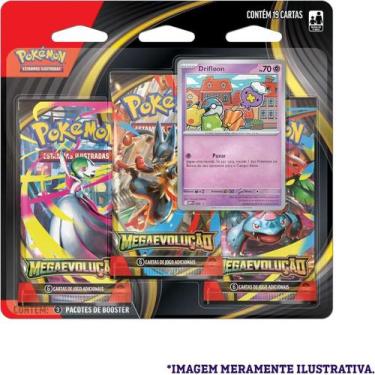 Imagem de Pokémon Blister Triplo Mega Evolução 1 - 19 Cartas, Drifloon