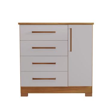 Imagem de Comoda NT 5185 - 4 Gavetas 1 Porta 2 Prateleiras - Notavel Moveis