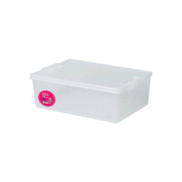 Imagem de Caixa Organizadora com Tampa e Trava 9 Litros - Transparente - Paramount