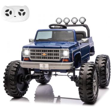 Imagem de Carrinho Elétrico Infantil Chevrolet Cheyenne Licenciado 24V, 2 Motores 200W, Controle Remoto, Música, Suspensão, Assento Largo, Azul