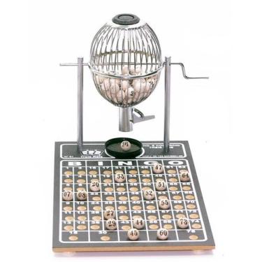 Imagem de Bingo Globo Metálico Nº1 Completo com 1500 Cartelas - Sennatudo