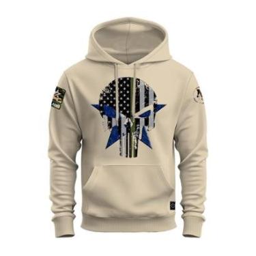 Imagem de Moletom Canguru Blusa De Frio Confortável Estampado Caveira Urban-Unissex