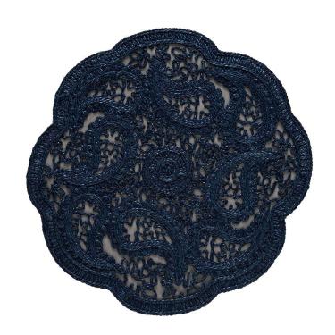 Imagem de Jogo Americano Copa E Cia Avulso Brazil Nature Circular Paisley Marinho