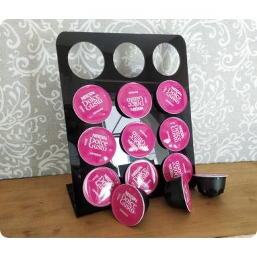 Imagem de Porta Cápsulas em Acrílico Preto para Dolce Gusto - Organizador de Caf