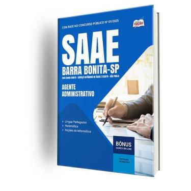 Imagem de Apostila SAAE Barra Bonita - Agente Administrativo - Apostilas Opção