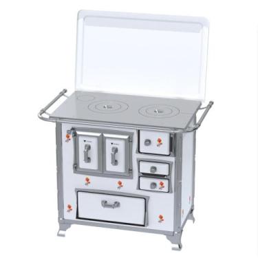 Imagem de Fogao a Lenha Venax GII n 1 Sec XVIII Branco Flor Gab, SAIDA ESQUERDA