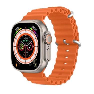 Imagem de Relógio Digital Smartwatch Watch 8 Ultra 49mm Pulseira Oceano Laranja 