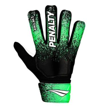 Imagem de Luva Goleiro Juvenil Penalty Delta 1, Preto, Verde, 7
