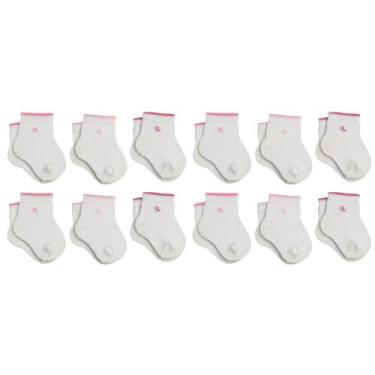 Imagem de Kit Com 12 Pares De Meias Lupo De Algodão Cotton Infantil Baby Masculi