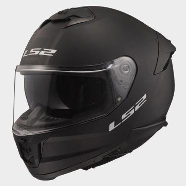 Imagem de Capacete Masculino LS2 FF808 Preto Fechado Bicomposto Moto, Preto Fosc