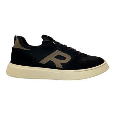 Imagem de Tênis Reserva Go Masculino Sneakers Couro Suede Preto Caqui Type R Neo