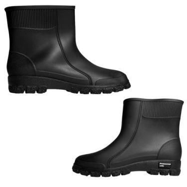 Imagem de Bota Chuva Motociclista Moto Motoboy Motoqueiro Impermeável Preta - Gp