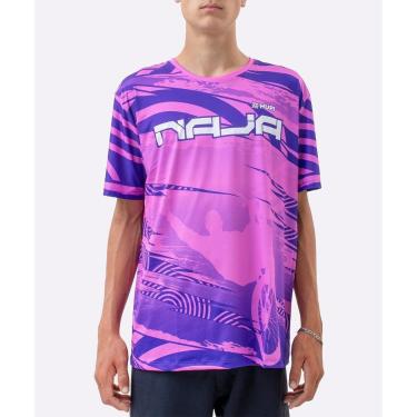 Imagem de Camiseta Masculina HUPI Bike Naja V10 Pink e Roxo-Masculino