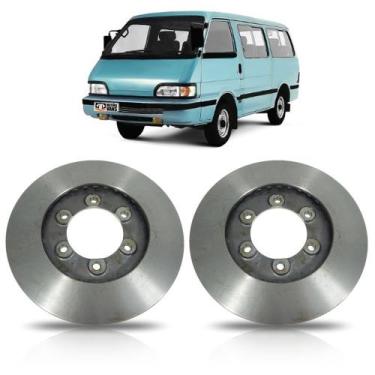 Imagem de Disco de freio dianteiro ventilado par kia besta 2.2 1993 a 1997 - HIP