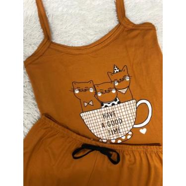 Imagem de Pijama Suede alcinha e estampa linha noite babydool shortdool - Laisa 