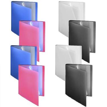 Imagem de 8 Pasta Catálogo Organizadora Papel A4 Escola Escritório Trabalho - Fx