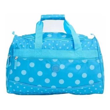 Imagem de Bolsa Sacola Feminina Academia Viagem Mala Mão Pequena Poá - clio, Azu