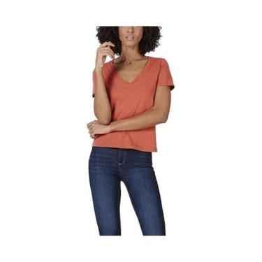 Imagem de Blusa Hering Feminina Meia Manga 4ez9 Ferrugem, P, Ferrugem
