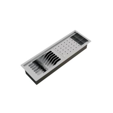 Imagem de Escorredor Calha Úmida 3 Módulos Kitchen Completa Sobrepor Canal Equip