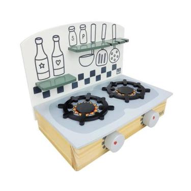 Imagem de Cooktop (fogãozinho de madeira) da Coleção Comidinhas, da NewArt - Cód
